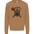 BBQ Grill Sergeant Chef Cook Food Funny Mens Sweatshirt Jumper Caramel Latte