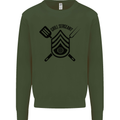 BBQ Grill Sergeant Chef Cook Food Funny Mens Sweatshirt Jumper Forest Green
