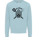 BBQ Grill Sergeant Chef Cook Food Funny Mens Sweatshirt Jumper Light Blue
