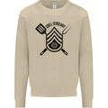 BBQ Grill Sergeant Chef Cook Food Funny Mens Sweatshirt Jumper Sand