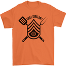 BBQ Grill Sergeant Chef Cook Food Funny Mens T-Shirt 100% Cotton Orange