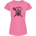 BBQ Grill Sergeant Chef Cook Food Funny Womens Petite Cut T-Shirt Azalea