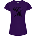 BBQ Grill Sergeant Chef Cook Food Funny Womens Petite Cut T-Shirt Purple