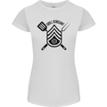 BBQ Grill Sergeant Chef Cook Food Funny Womens Petite Cut T-Shirt White