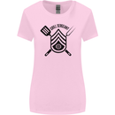 BBQ Grill Sergeant Chef Cook Food Funny Womens Wider Cut T-Shirt Light Pink