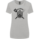 BBQ Grill Sergeant Chef Cook Food Funny Womens Wider Cut T-Shirt Sports Grey
