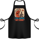 BBQ Smokin Hot Today Funny Grill Cotton Apron 100% Organic Black