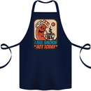 BBQ Smokin Hot Today Funny Grill Cotton Apron 100% Organic Navy Blue