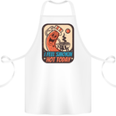 BBQ Smokin Hot Today Funny Grill Cotton Apron 100% Organic White