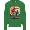 BBQ Smokin Hot Today Funny Grill Kids Sweatshirt Jumper Irish Green