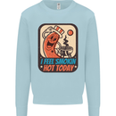 BBQ Smokin Hot Today Funny Grill Kids Sweatshirt Jumper Light Blue