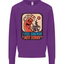 BBQ Smokin Hot Today Funny Grill Kids Sweatshirt Jumper Purple