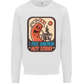 BBQ Smokin Hot Today Funny Grill Kids Sweatshirt Jumper White