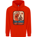 BBQ Smokin Hot Today Funny Grill Mens 80% Cotton Hoodie Bright Red