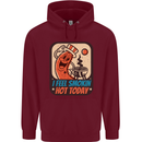 BBQ Smokin Hot Today Funny Grill Mens 80% Cotton Hoodie Maroon