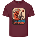 BBQ Smokin Hot Today Funny Grill Mens Cotton T-Shirt Tee Top Maroon