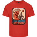 BBQ Smokin Hot Today Funny Grill Mens Cotton T-Shirt Tee Top Red