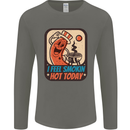 BBQ Smokin Hot Today Funny Grill Mens Long Sleeve T-Shirt Charcoal
