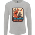 BBQ Smokin Hot Today Funny Grill Mens Long Sleeve T-Shirt Sports Grey