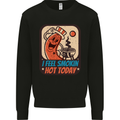 BBQ Smokin Hot Today Funny Grill Mens Sweatshirt Jumper Black