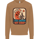 BBQ Smokin Hot Today Funny Grill Mens Sweatshirt Jumper Caramel Latte