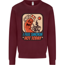 BBQ Smokin Hot Today Funny Grill Mens Sweatshirt Jumper Maroon