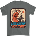 BBQ Smokin Hot Today Funny Grill Mens T-Shirt 100% Cotton Charcoal