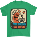 BBQ Smokin Hot Today Funny Grill Mens T-Shirt 100% Cotton Irish Green