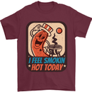 BBQ Smokin Hot Today Funny Grill Mens T-Shirt 100% Cotton Maroon