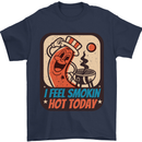 BBQ Smokin Hot Today Funny Grill Mens T-Shirt 100% Cotton Navy Blue