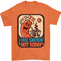 BBQ Smokin Hot Today Funny Grill Mens T-Shirt 100% Cotton Orange