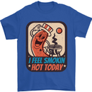 BBQ Smokin Hot Today Funny Grill Mens T-Shirt 100% Cotton Royal Blue