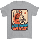 BBQ Smokin Hot Today Funny Grill Mens T-Shirt 100% Cotton Sports Grey