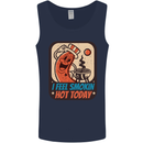 BBQ Smokin Hot Today Funny Grill Mens Vest Tank Top Navy Blue