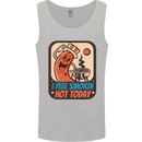 BBQ Smokin Hot Today Funny Grill Mens Vest Tank Top Sports Grey