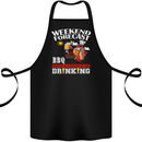 BBQ Weekend Forecast BBQing Alcohol Beer Cotton Apron 100% Organic Black