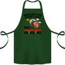 BBQ Weekend Forecast BBQing Alcohol Beer Cotton Apron 100% Organic Forest Green