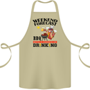 BBQ Weekend Forecast BBQing Alcohol Beer Cotton Apron 100% Organic Khaki