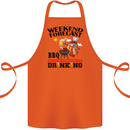 BBQ Weekend Forecast BBQing Alcohol Beer Cotton Apron 100% Organic Orange