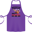 BBQ Weekend Forecast BBQing Alcohol Beer Cotton Apron 100% Organic Purple