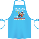 BBQ Weekend Forecast BBQing Alcohol Beer Cotton Apron 100% Organic Turquoise