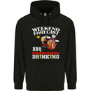 BBQ Weekend Forecast BBQing Alcohol Beer Mens 80% Cotton Hoodie Black