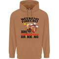 BBQ Weekend Forecast BBQing Alcohol Beer Mens 80% Cotton Hoodie Caramel Latte