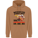 BBQ Weekend Forecast BBQing Alcohol Beer Mens 80% Cotton Hoodie Caramel Latte
