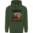 BBQ Weekend Forecast BBQing Alcohol Beer Mens 80% Cotton Hoodie Forest Green