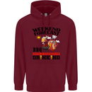 BBQ Weekend Forecast BBQing Alcohol Beer Mens 80% Cotton Hoodie Maroon