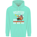 BBQ Weekend Forecast BBQing Alcohol Beer Mens 80% Cotton Hoodie Peppermint