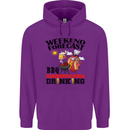BBQ Weekend Forecast BBQing Alcohol Beer Mens 80% Cotton Hoodie Purple