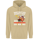 BBQ Weekend Forecast BBQing Alcohol Beer Mens 80% Cotton Hoodie Sand