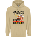 BBQ Weekend Forecast BBQing Alcohol Beer Mens 80% Cotton Hoodie Sand